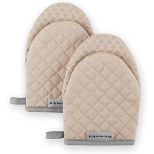imageKitchenAid Asteroid Mini Oven Mitt 55quotx8quot Honey 2 CountMilkshake Tan