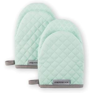 imageKitchenAid Asteroid Mini Oven Mitt 55quotx8quot Honey 2 CountMineral Water Aqua