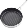 imageKitchenAid 3Ply Base Brushed Stainless Steel Nonstick Round Grill PanGriddle 1025 Inch