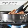imageKitchenAid 3Ply Base Brushed Stainless Steel Nonstick Round Grill PanGriddle 1025 Inch