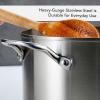imageKitchenAid 3Ply Base Brushed Stainless Steel Stock PotStockpot with Lid 8 QuartStainless Steel