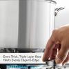 imageKitchenAid 3Ply Base Brushed Stainless Steel Stock PotStockpot with Lid 8 QuartStainless Steel