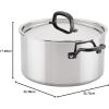 imageKitchenAid 5Ply Clad Polished Stainless Steel Stock PotStockpot with Lid 6 QuartStainless Steel