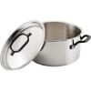 imageKitchenAid 5Ply Clad Polished Stainless Steel Stock PotStockpot with Lid 6 QuartStainless Steel