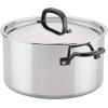 imageKitchenAid 5Ply Clad Polished Stainless Steel Stock PotStockpot with Lid 6 QuartStainless Steel