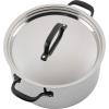 imageKitchenAid 5Ply Clad Polished Stainless Steel Stock PotStockpot with Lid 6 QuartStainless Steel