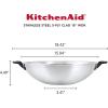 imageKitchenAid 5Ply Clad Polished Stainless Steel Wok15 InchStainless Steel