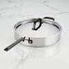 imageKitchenAid 5Ply Clad Stainless Steel Stainless Steel Induction Saute Pan with Lid 5 Quart  Polished Stainless SteelStainless Steel