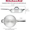 imageKitchenAid 5Ply Clad Stainless Steel Stainless Steel Induction Saute Pan with Lid 5 Quart  Polished Stainless SteelStainless Steel
