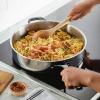 imageKitchenAid 5Ply Clad Stainless Steel Stainless Steel Induction Saute Pan with Lid 5 Quart  Polished Stainless SteelStainless Steel