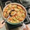 imageKitchenAid Hard Anodized Ceramic 5Quart Nonstick Saut Pan with ShatterResistant Lid ampamp Riveted Handle  Durable Even Heating Easy Clean Oven Safe to 500F Matte BlackPistachio