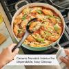 imageKitchenAid Hard Anodized Ceramic 5Quart Nonstick Saut Pan with ShatterResistant Lid ampamp Riveted Handle  Durable Even Heating Easy Clean Oven Safe to 500F Matte BlackPistachio
