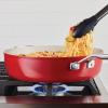 imageKitchenAid Hard Anodized Ceramic 5Quart Nonstick Saut Pan with ShatterResistant Lid ampamp Riveted Handle  Durable Even Heating Easy Clean Oven Safe to 500F Matte BlackEmpire Red