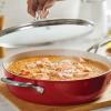 imageKitchenAid Hard Anodized Ceramic 5Quart Nonstick Saut Pan with ShatterResistant Lid ampamp Riveted Handle  Durable Even Heating Easy Clean Oven Safe to 500F Matte BlackEmpire Red