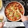 imageKitchenAid Hard Anodized Ceramic 5Quart Nonstick Saut Pan with ShatterResistant Lid ampamp Riveted Handle  Durable Even Heating Easy Clean Oven Safe to 500F Matte BlackMatte Black