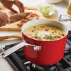 imageKitchenAid Hard Anodized Ceramic Nonstick Cookware Sauce Pan with Lid 3 Quart Empire RedEmpire Red