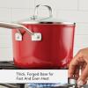 imageKitchenAid Hard Anodized Ceramic Nonstick Cookware Sauce Pan with Lid 3 Quart Empire RedEmpire Red