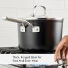imageKitchenAid Hard Anodized Ceramic Nonstick Cookware Sauce Pan with Lid 3 Quart Matte BlackMatte Black