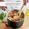 imageKitchenAid Hard Anodized Ceramic Nonstick Cookware Sauce Pan with Lid 3 Quart Matte BlackMatte Black