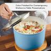 imageKitchenAid Hard Anodized Ceramic Nonstick Cookware Sauce Pan with Lid 3 Quart PistachioBlue Velvet