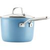 imageKitchenAid Hard Anodized Ceramic Nonstick Cookware Sauce Pan with Lid 3 Quart PistachioBlue Velvet