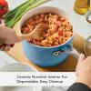 imageKitchenAid Hard Anodized Ceramic Nonstick Cookware Sauce Pan with Lid 3 Quart PistachioBlue Velvet