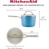 imageKitchenAid Hard Anodized Ceramic Nonstick Cookware Sauce Pan with Lid 3 Quart PistachioBlue Velvet