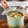 imageKitchenAid Hard Anodized Ceramic Nonstick Cookware Sauce Pan with Lid 3 Quart PistachioPistachio