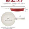 imageKitchenAid Hard Anodized Ceramic Nonstick Frying PanSkillet 10 Inch Blue VelvetEmpire Red