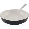 imageKitchenAid Hard Anodized Ceramic Nonstick Frying PanSkillet 10 Inch Blue VelvetMatte Black