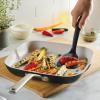 imageKitchenAid Hard Anodized Ceramic Nonstick Frying PanSkillet 10 Inch Blue VelvetMatte Black