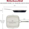 imageKitchenAid Hard Anodized Ceramic Nonstick Frying PanSkillet 10 Inch Blue VelvetMatte Black