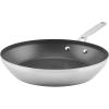 imageKitchenAid 3Ply Base Brushed Stainless Steel Nonstick Fry PanSkillet 12 InchGray