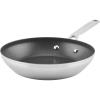 imageKitchenAid 3Ply Base Brushed Stainless Steel Nonstick Fry PanSkillet 12 InchStainless Steel