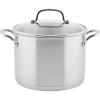 imageKitchenAid 3Ply Base Brushed Stainless Steel Stock PotStockpot with Lid 8 QuartStainless Steel