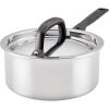 imageKitchenAid 5Ply Clad Polished Stainless Steel Saucepan with Lid 3 QuartPolished Stainless Steel