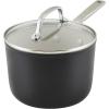 imageKitchenAid Hard Anodized Ceramic Nonstick Cookware Sauce Pan with Lid 3 Quart Matte BlackMatte Black