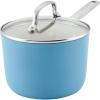 imageKitchenAid Hard Anodized Ceramic Nonstick Cookware Sauce Pan with Lid 3 Quart PistachioBlue Velvet