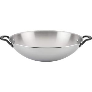 imageKitchenAid 5Ply Clad Polished Stainless Steel Wok15 InchStainless Steel