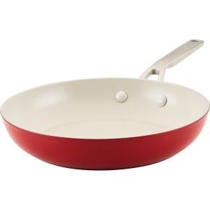 imageKitchenAid Hard Anodized Ceramic Nonstick Frying PanSkillet 10 Inch Blue VelvetEmpire Red