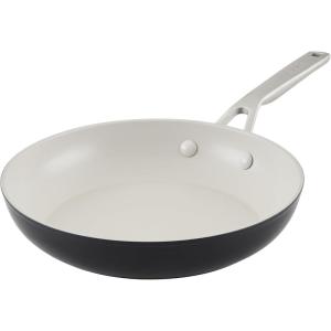 imageKitchenAid Hard Anodized Ceramic Nonstick Frying PanSkillet 10 Inch Blue VelvetMatte Black
