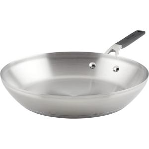 imageKitchenAid Stainless Steel Frying PanSkillet 12 Inch Brushed Stainless SteelBrushed Stainless Steel