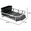 imageKitchenAid Compact Space Saving Aluminum Rust Resistant Dish Rack with Angled Self Draining Drainboard and Removable Flatware Caddy 17Inch CharcoalBlack