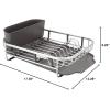 imageKitchenAid Compact Space Saving Aluminum Rust Resistant Dish Rack with Angled Self Draining Drainboard and Removable Flatware Caddy 17Inch CharcoalCharcoal