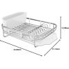 imageKitchenAid Compact Space Saving Aluminum Rust Resistant Dish Rack with Angled Self Draining Drainboard and Removable Flatware Caddy 17Inch CharcoalWhite