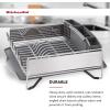 imageKitchenAid Compact Space Saving Rust Resistant Dish Rack with Angled Self Draining Drain Board and Removable Flatware Caddy 1606Inch GrayBlack