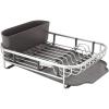 imageKitchenAid Compact Space Saving Aluminum Rust Resistant Dish Rack with Angled Self Draining Drainboard and Removable Flatware Caddy 17Inch CharcoalCharcoal