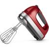 imageKitchenAid 9Speed Digital Hand Mixer with Turbo Beater II Accessories and Pro Whisk  WhiteCandy Apple Red