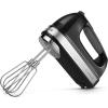 imageKitchenAid 9Speed Digital Hand Mixer with Turbo Beater II Accessories and Pro Whisk  WhiteOnyx Black