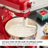 imageKitchenAid Pastry Tilt Head Stand Mixer Beater Attachment SilverBowl Lift  White